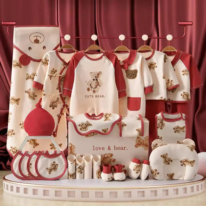 20/22/24/26 Pieces Newborn Clothes Baby Gift Pure Cotton Set 0-6 Months Autumn and Winter Kids Suit Unisex without Box