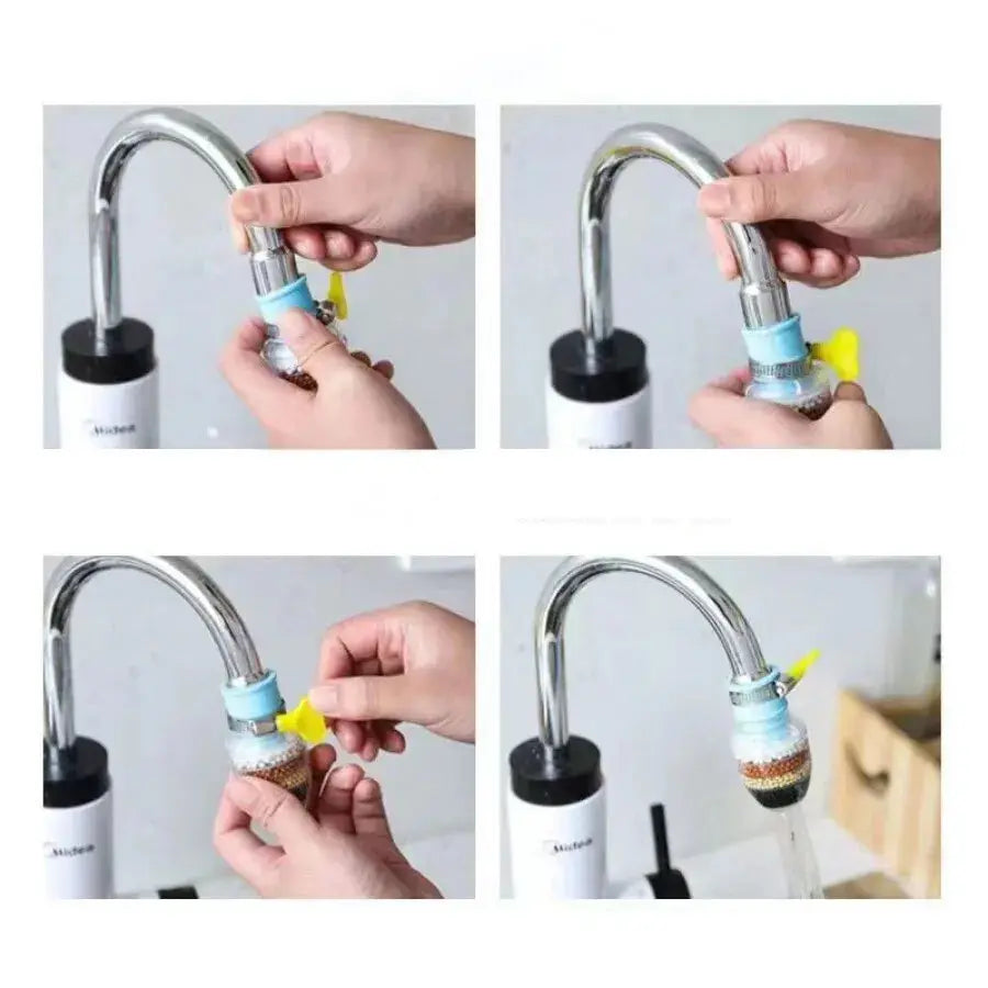 Showerheads Faucet Water Filter Household Retractable Rotatable Splash-Proof Small Shower Water Filter Ordinary Faucet Universal