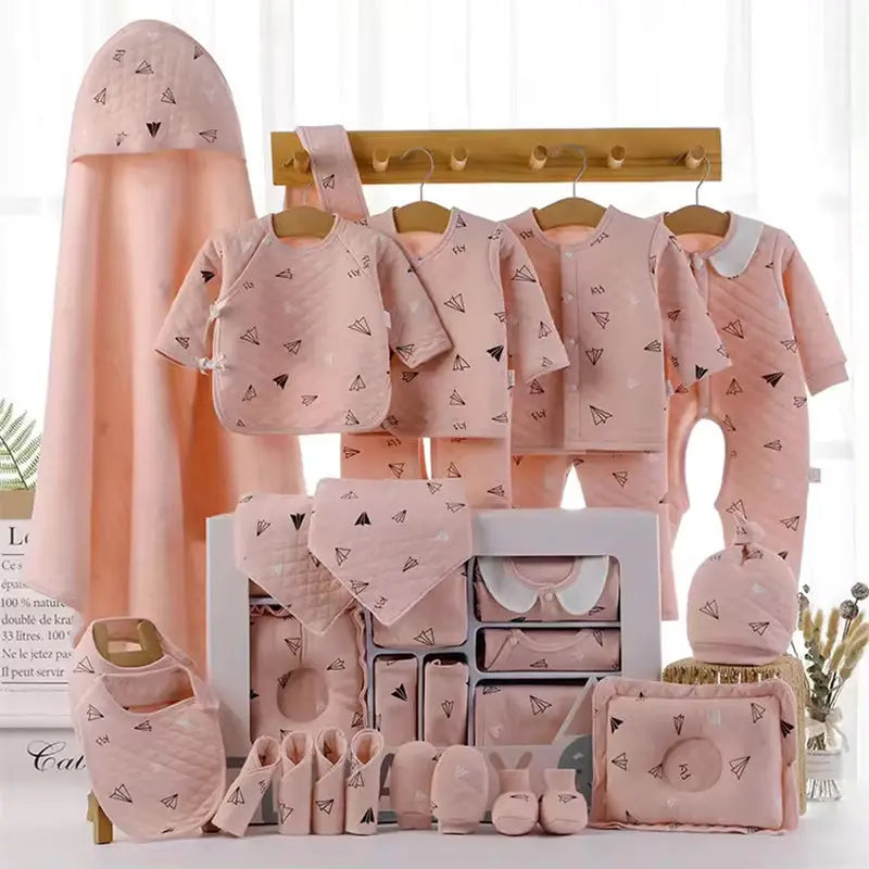 New Born Baby High Quality Boutique Luxury Plain Newborn 100% Cotton Clothing Gift Box Set