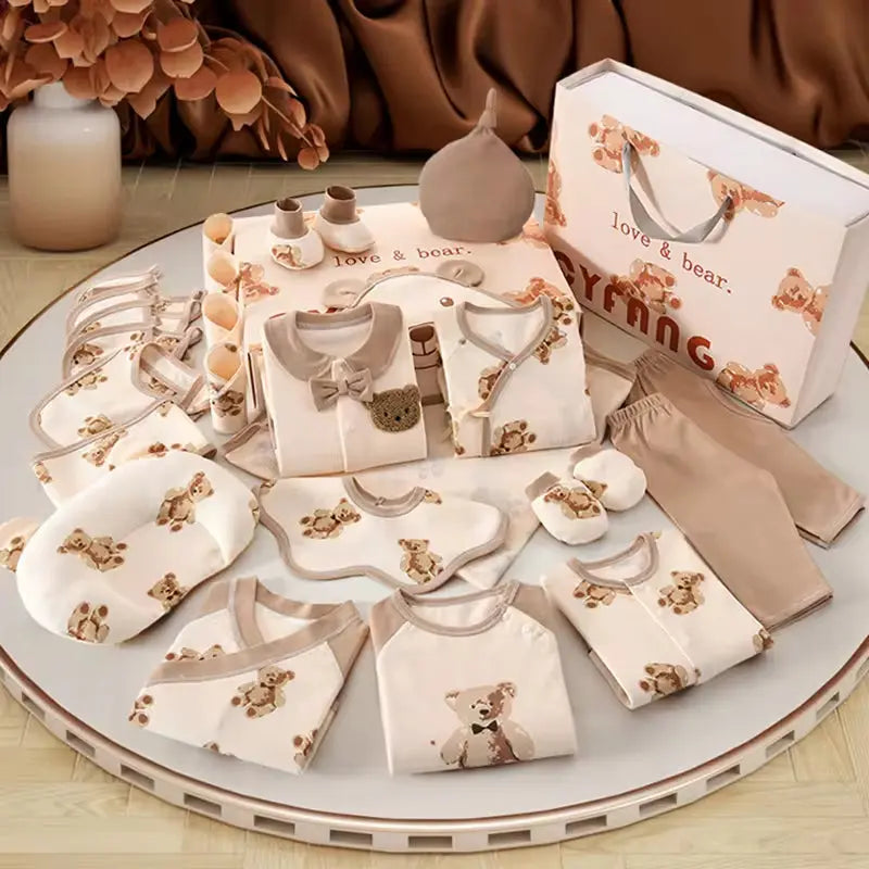 20/22/24/26 Pieces Newborn Clothes Baby Gift Pure Cotton Set 0-6 Months Autumn and Winter Kids Suit Unisex without Box