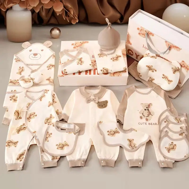 20/22/24/26 Pieces Newborn Clothes Baby Gift Pure Cotton Set 0-6 Months Autumn and Winter Kids Suit Unisex without Box
