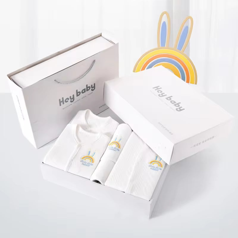 Four Seasons Style 15~20PCS New Born Baby Clothing Set Pure Cotton White Baby Rompers Baby Clothes Newborn Set Gift Box