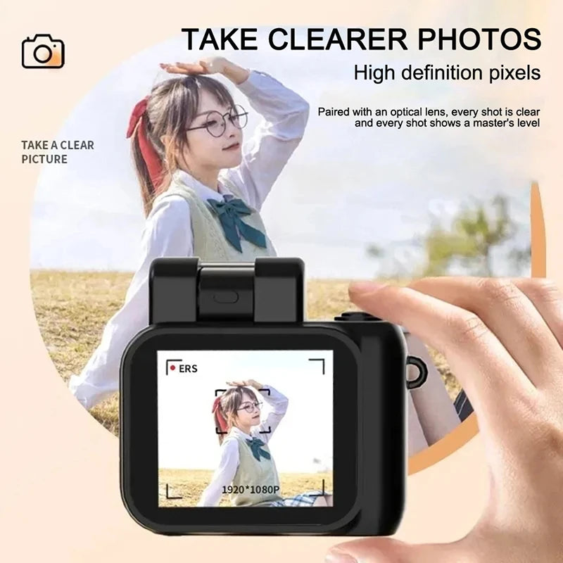 Mini Monoreflexes Style Camera Cmos with Flash Lamp and Battery Dock Portable Video Recorder Dv 1080P with Lcd Screen New