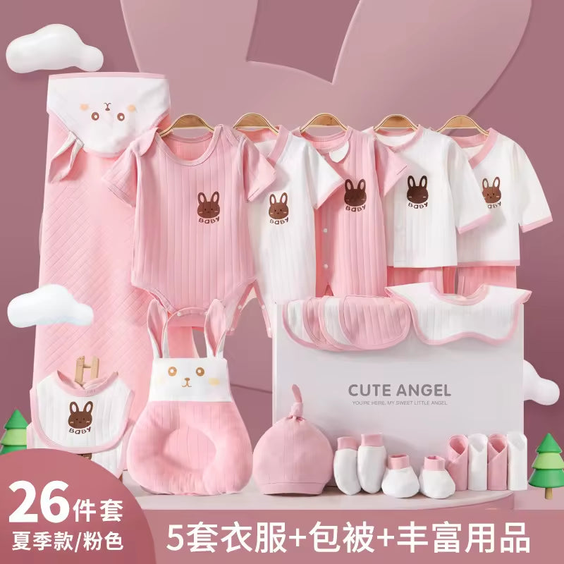 Baby Clothes Outfit Gift 22 Pcs 24 Pcs 26 Pcs Baby Pajamas Set 100% Cotton Newborn Gift Set Box Baby Clothing Gift Set