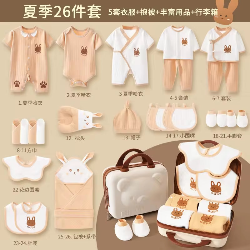 Baby Clothes Outfit Gift 22 Pcs 24 Pcs 26 Pcs Baby Pajamas Set 100% Cotton Newborn Gift Set Box Baby Clothing Gift Set