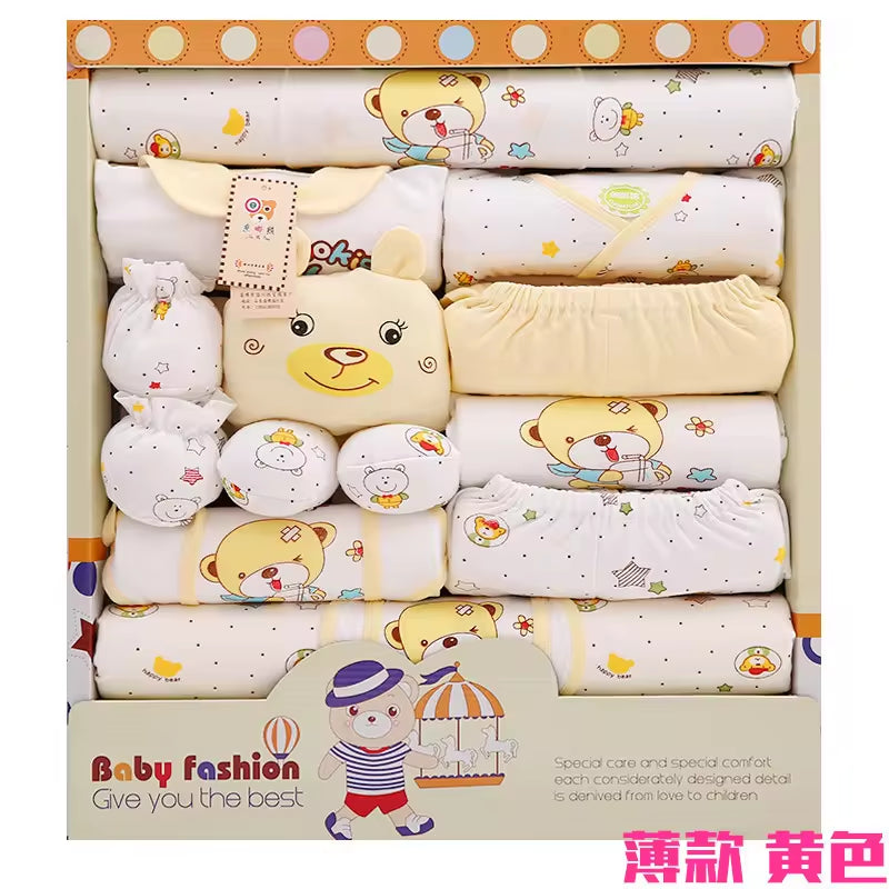 Autumn Winter 100% Cotton 16PCS 17PCS Baby Sleepwear Newborn Clothes Baby Gift Baby Clothes Gift Box Set