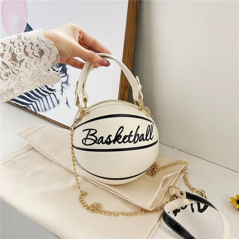 Hot Selling Ladies Spherical Bag Personality Basketball Bag New Shoulder Messenger Bag Korean round Bag Women'S Bag