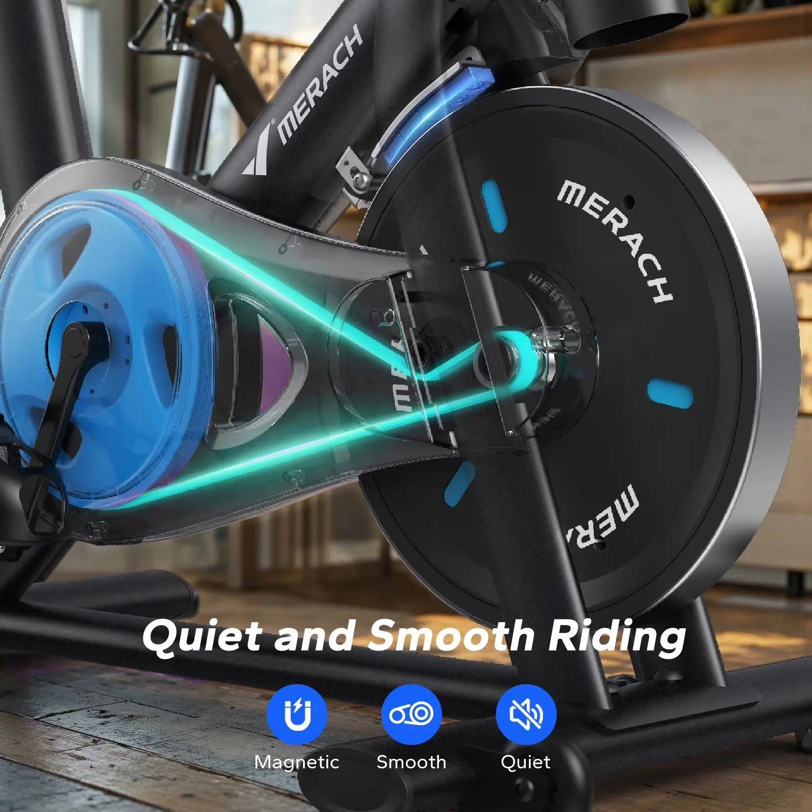 Exercise Bike Magnetic Home Stationary Bike with Free App Quiet Indoor Cycling Bike with 300Lbs Weight Capacity Dumbbell Rack