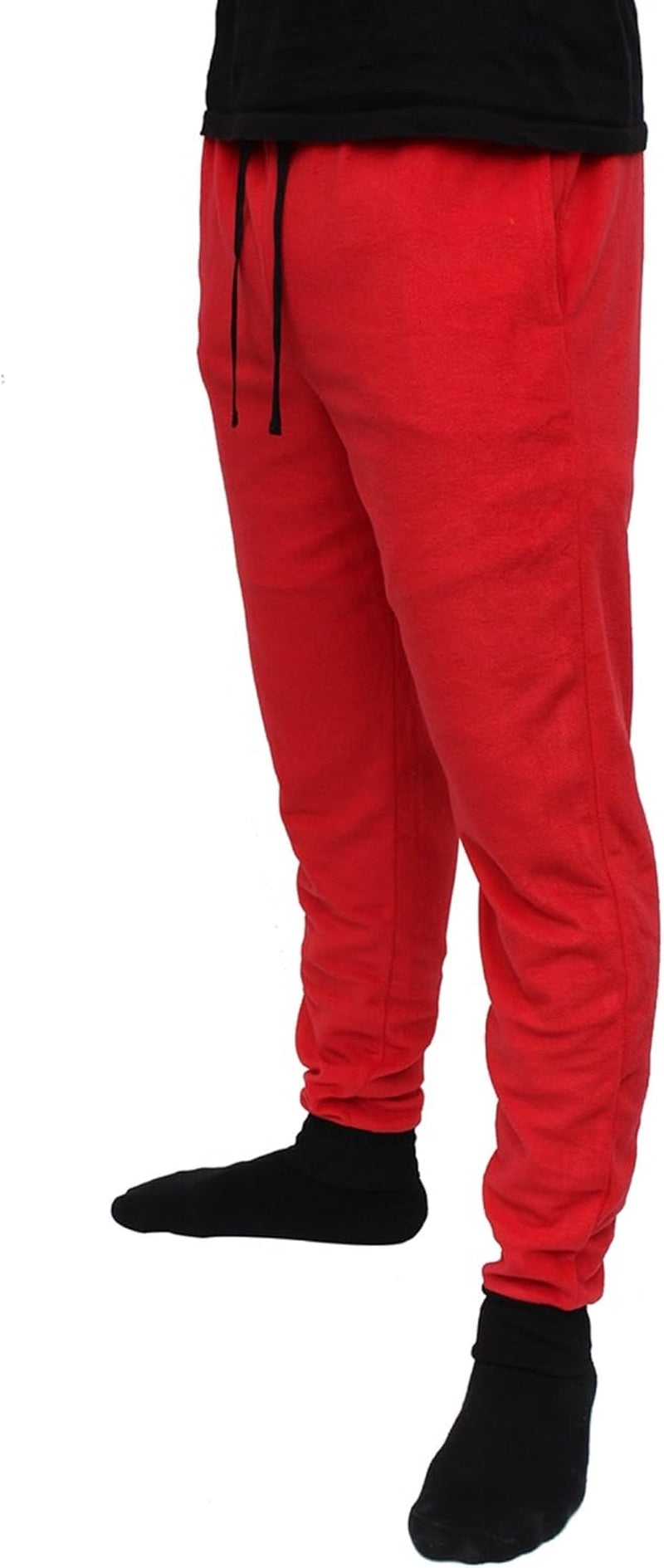 Mens Fleece Pajama Jogger Slim Fit (Lounge Pants) Ultra Soft Fabric with Draw String