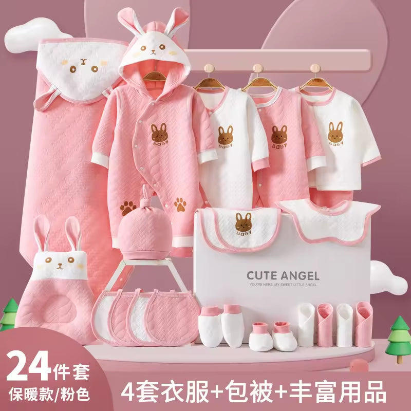 Baby Clothes Outfit Gift 22 Pcs 24 Pcs 26 Pcs Baby Pajamas Set 100% Cotton Newborn Gift Set Box Baby Clothing Gift Set