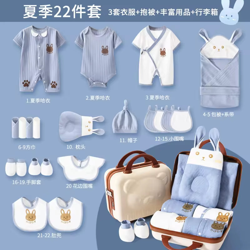 Baby Clothes Outfit Gift 22 Pcs 24 Pcs 26 Pcs Baby Pajamas Set 100% Cotton Newborn Gift Set Box Baby Clothing Gift Set