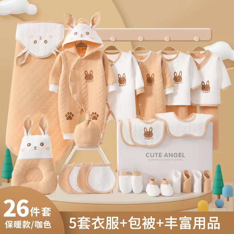 Baby Clothes Outfit Gift 22 Pcs 24 Pcs 26 Pcs Baby Pajamas Set 100% Cotton Newborn Gift Set Box Baby Clothing Gift Set