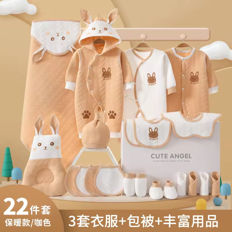 Baby Clothes Outfit Gift 22 Pcs 24 Pcs 26 Pcs Baby Pajamas Set 100% Cotton Newborn Gift Set Box Baby Clothing Gift Set