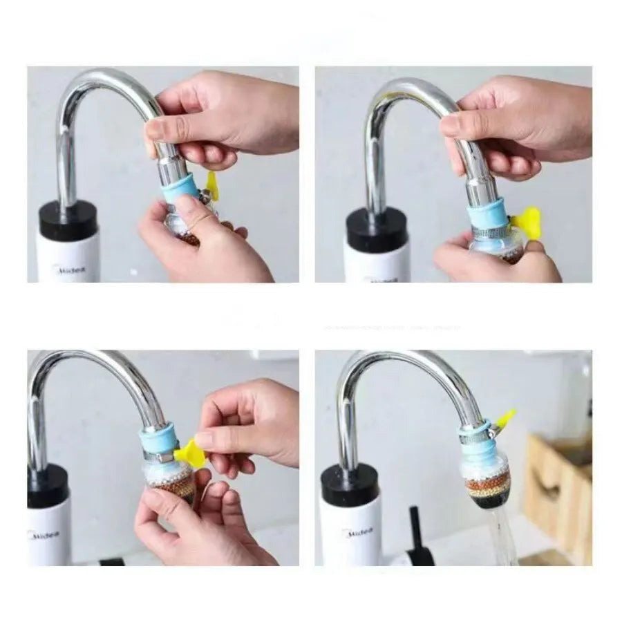 Showerheads Faucet Water Filter Household Retractable Rotatable Splash-Proof Small Shower Water Filter Ordinary Faucet Universal