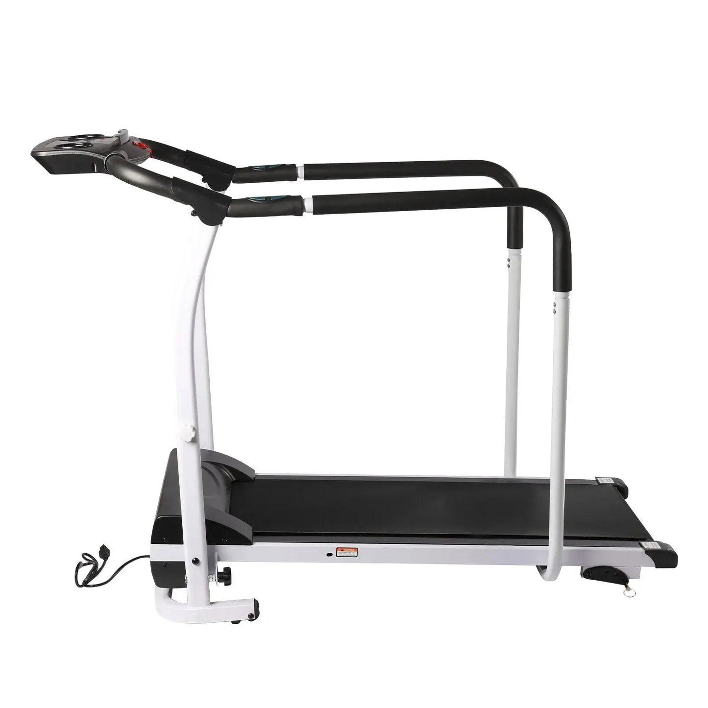 Recovery Fitness Walking Treadmill W/ Full Length Handrails Heart Rate Sensor
