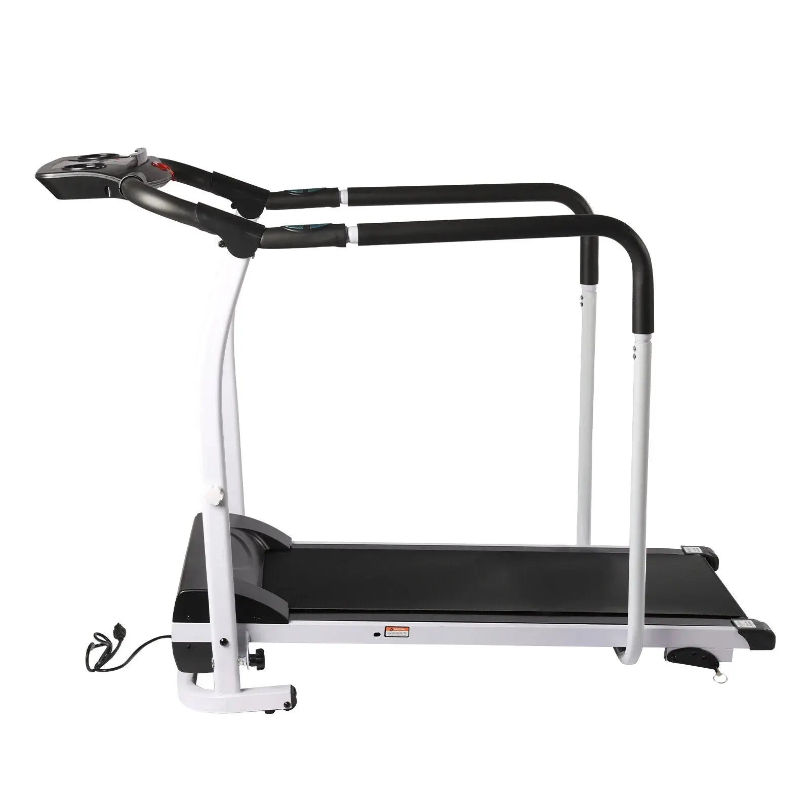Recovery Fitness Walking Treadmill W/ Full Length Handrails Heart Rate Sensor