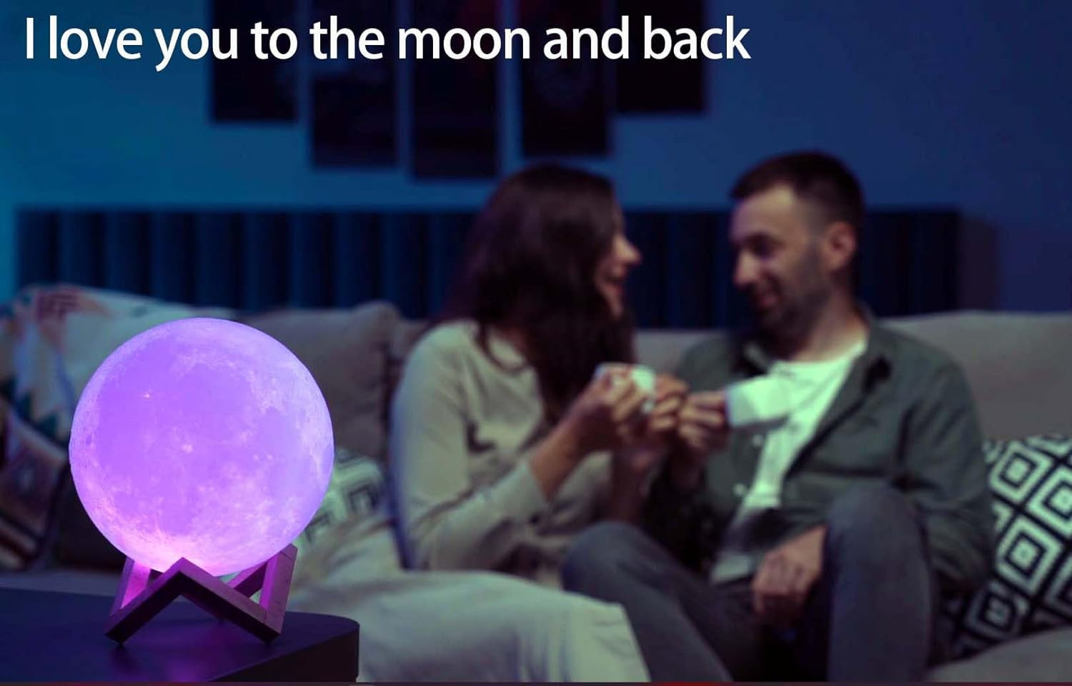 Moon Lamp 2024 Upgrade 128 Colors with Timing- 3D Printing Moon Night Light for Kids Adults- Gifts for Kids/Her/Women- Wooden Stand & Remote/Touch Control