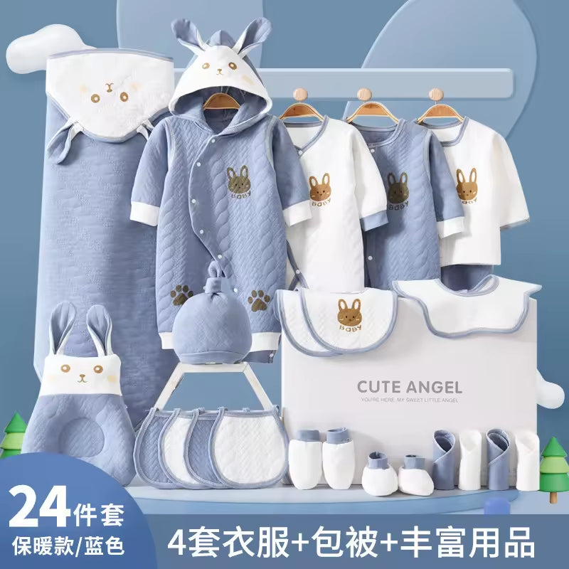 Baby Clothes Outfit Gift 22 Pcs 24 Pcs 26 Pcs Baby Pajamas Set 100% Cotton Newborn Gift Set Box Baby Clothing Gift Set