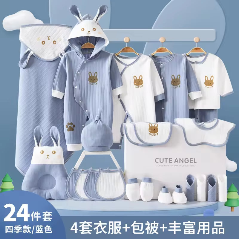 Baby Clothes Outfit Gift 22 Pcs 24 Pcs 26 Pcs Baby Pajamas Set 100% Cotton Newborn Gift Set Box Baby Clothing Gift Set