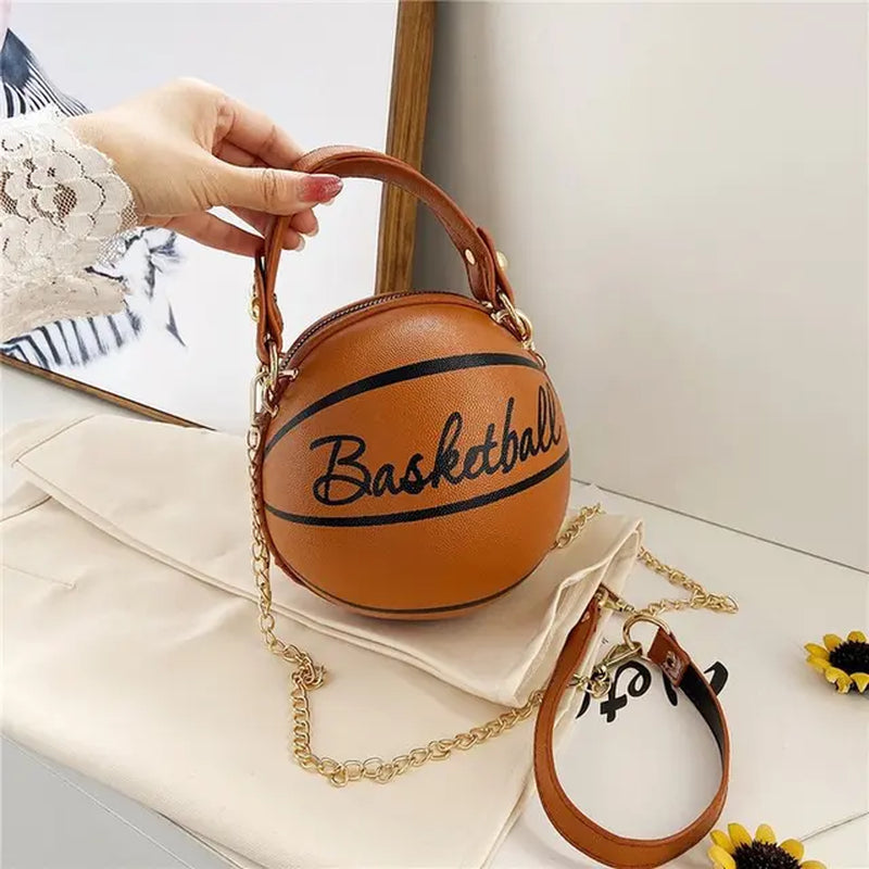 Hot Selling Ladies Spherical Bag Personality Basketball Bag New Shoulder Messenger Bag Korean round Bag Women'S Bag