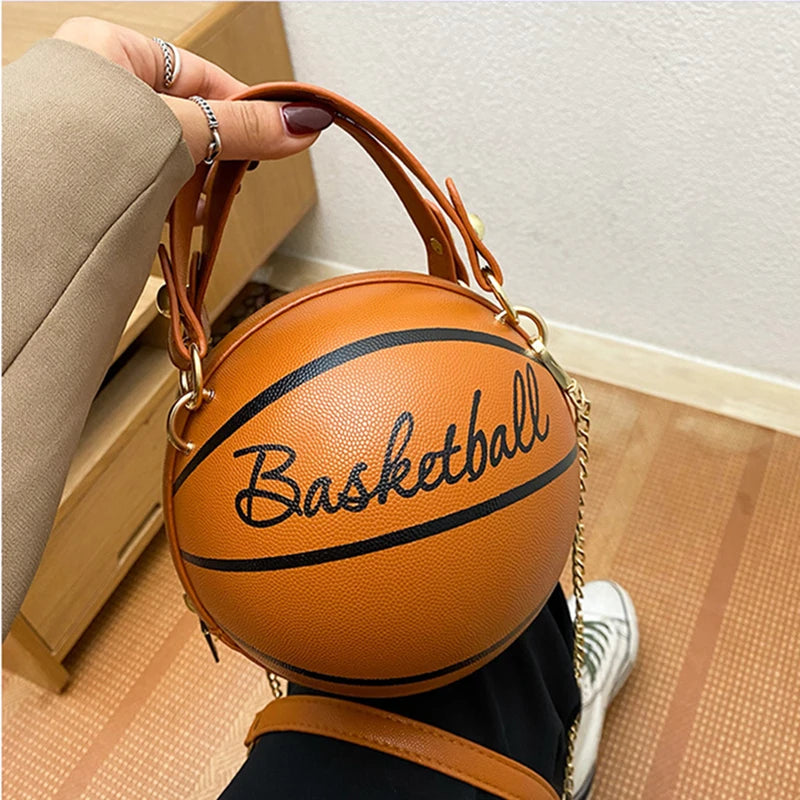 Hot Selling Ladies Spherical Bag Personality Basketball Bag New Shoulder Messenger Bag Korean round Bag Women'S Bag