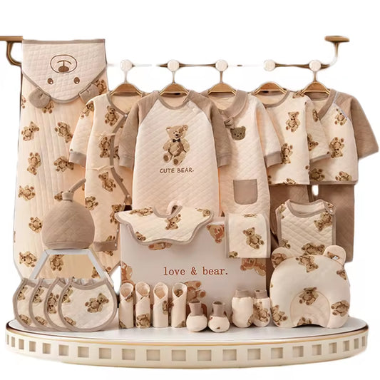 20/22/24/26 Pieces Newborn Clothes Baby Gift Pure Cotton Set 0-6 Months Autumn and Winter Kids Suit Unisex without Box