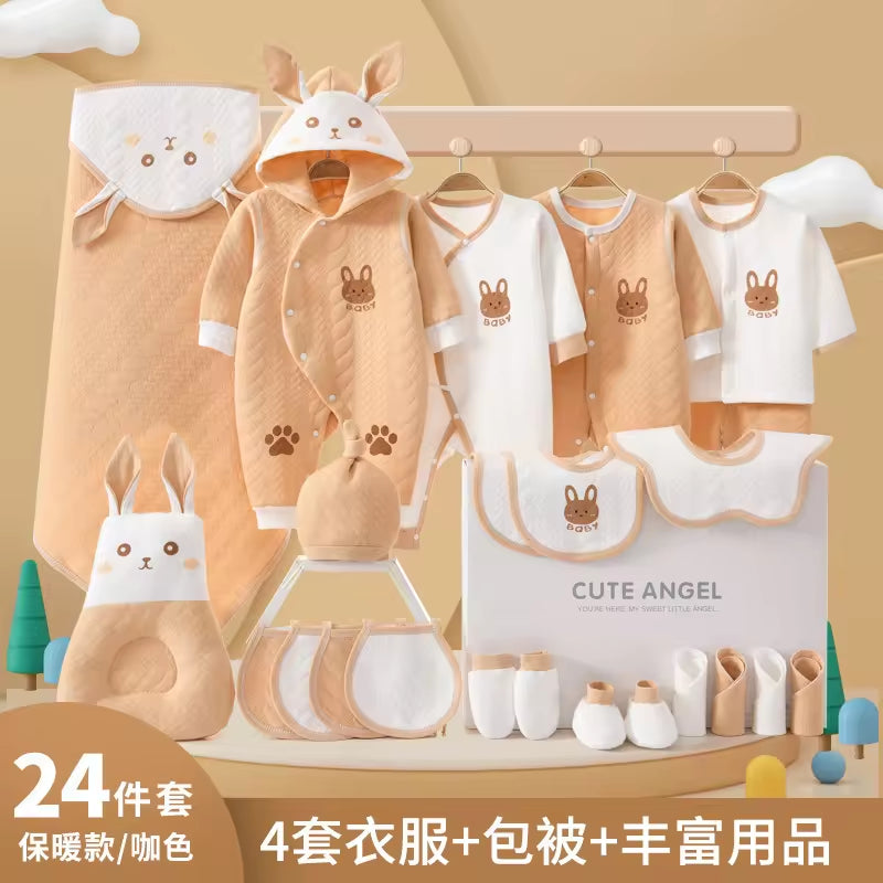 Baby Clothes Outfit Gift 22 Pcs 24 Pcs 26 Pcs Baby Pajamas Set 100% Cotton Newborn Gift Set Box Baby Clothing Gift Set