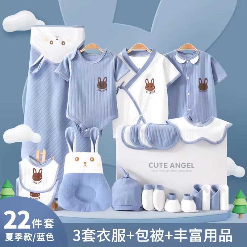 Baby Clothes Outfit Gift 22 Pcs 24 Pcs 26 Pcs Baby Pajamas Set 100% Cotton Newborn Gift Set Box Baby Clothing Gift Set