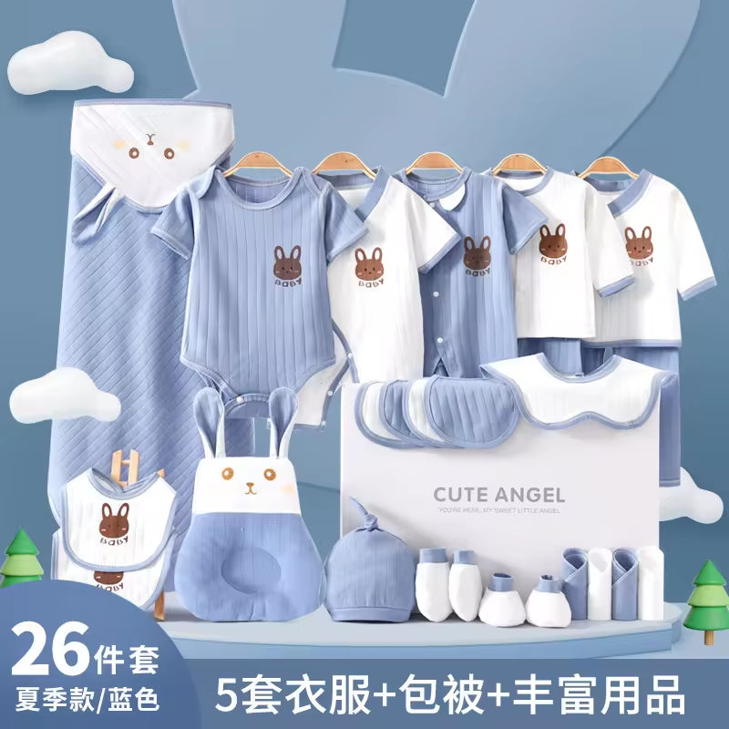 Baby Clothes Outfit Gift 22 Pcs 24 Pcs 26 Pcs Baby Pajamas Set 100% Cotton Newborn Gift Set Box Baby Clothing Gift Set