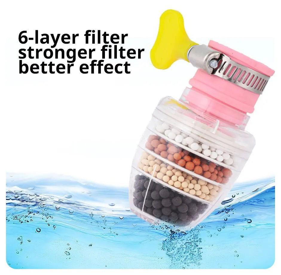 Showerheads Faucet Water Filter Household Retractable Rotatable Splash-Proof Small Shower Water Filter Ordinary Faucet Universal