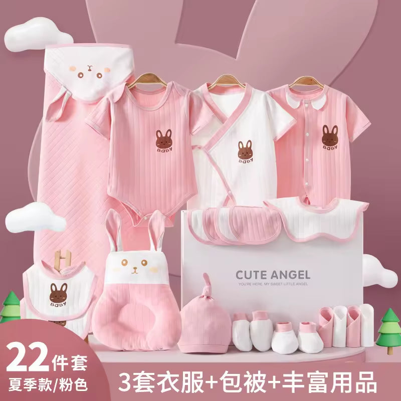 Baby Clothes Outfit Gift 22 Pcs 24 Pcs 26 Pcs Baby Pajamas Set 100% Cotton Newborn Gift Set Box Baby Clothing Gift Set