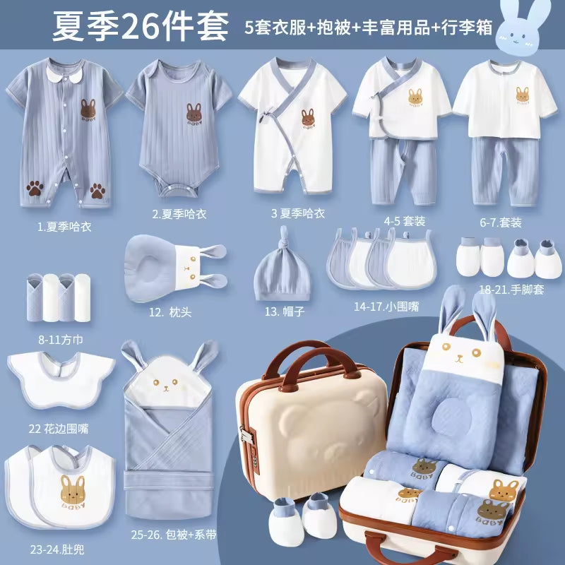 Baby Clothes Outfit Gift 22 Pcs 24 Pcs 26 Pcs Baby Pajamas Set 100% Cotton Newborn Gift Set Box Baby Clothing Gift Set