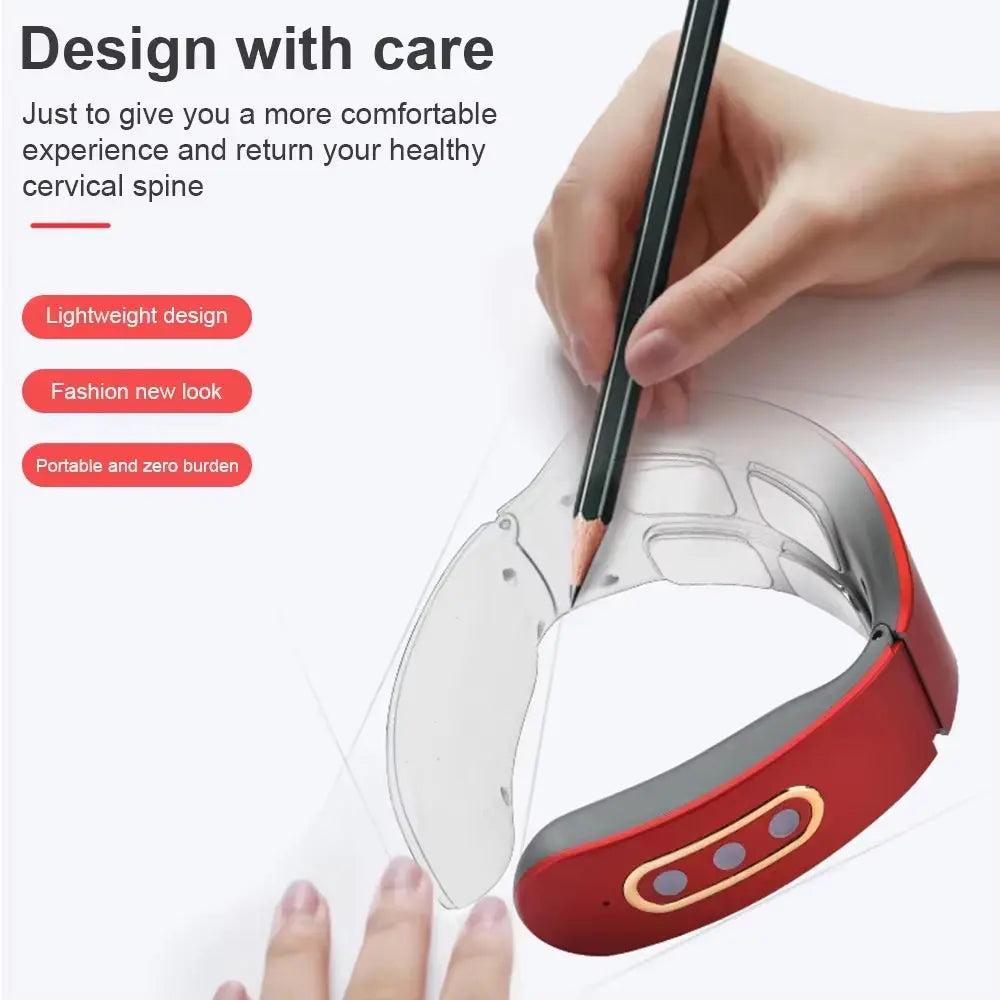 6 Mode Electric Neck Massager Neck and Shoulder Pulse Massager Muscle Relaxation Neck Massager Tool Relax Cervical Relief Pain
