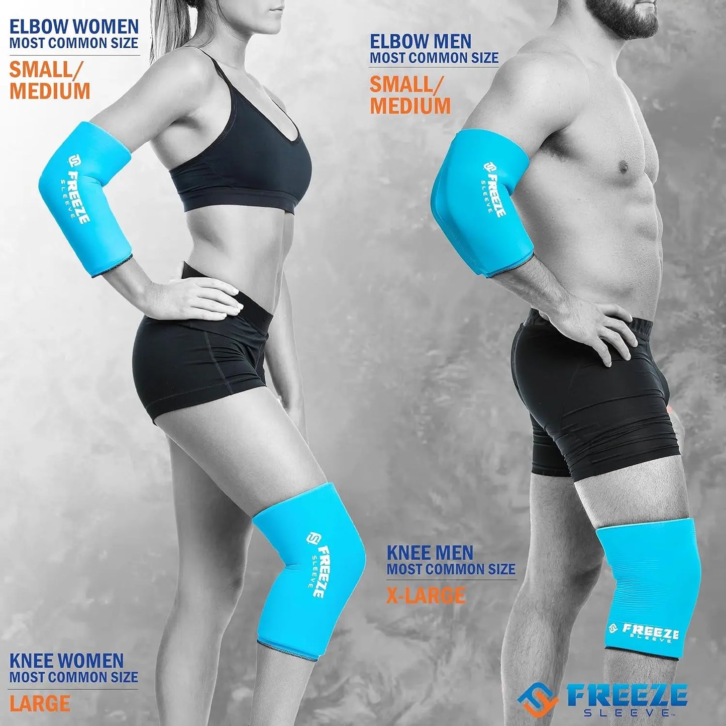Ice and Heat Therapy Sleeve | Reusable Ice Pack Flexible Gel Compression Sleeve for Pain Relief and Recovery of Elbow Knee Ankle Leg Wrist Injuries | Turquoise Small Medium