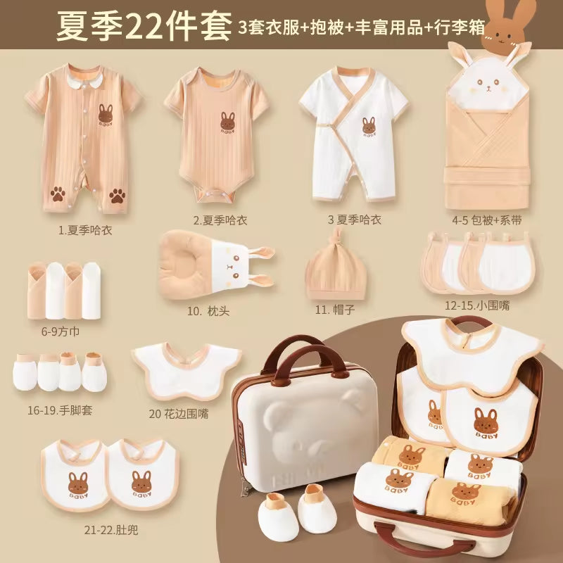 Baby Clothes Outfit Gift 22 Pcs 24 Pcs 26 Pcs Baby Pajamas Set 100% Cotton Newborn Gift Set Box Baby Clothing Gift Set