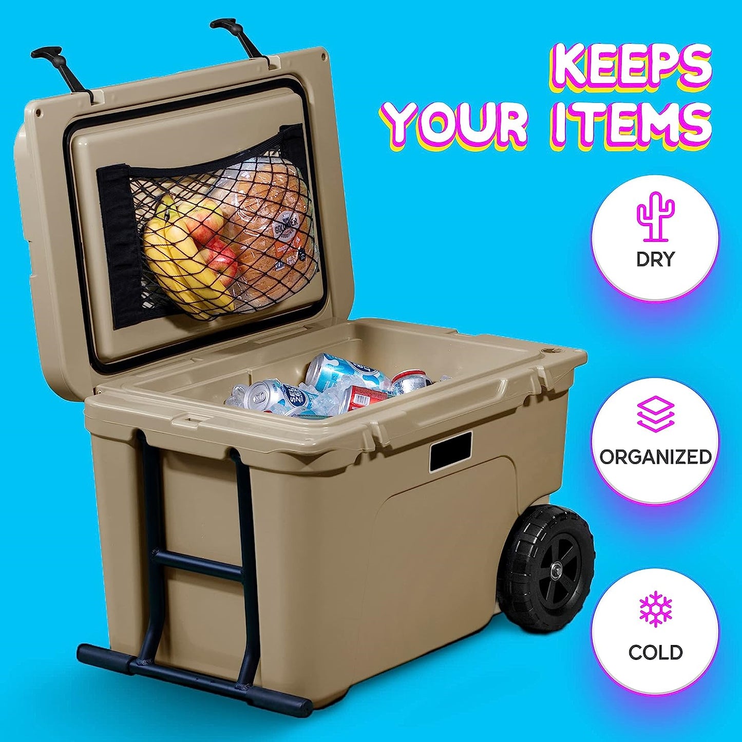 Cooler Basket and Net Designed for the YETI Haul - Compatible with Yeti Coole...