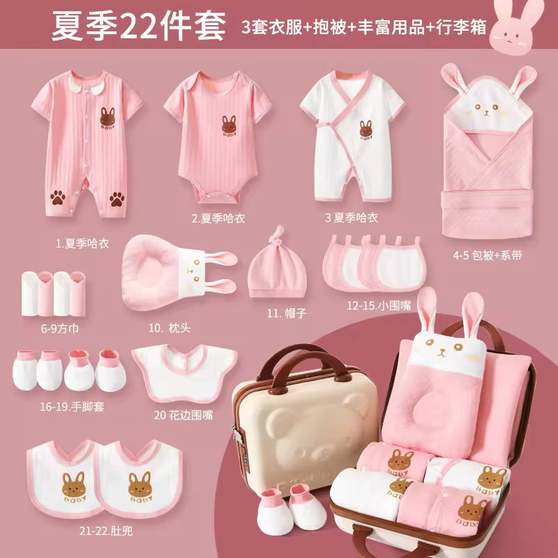 Baby Clothes Outfit Gift 22 Pcs 24 Pcs 26 Pcs Baby Pajamas Set 100% Cotton Newborn Gift Set Box Baby Clothing Gift Set