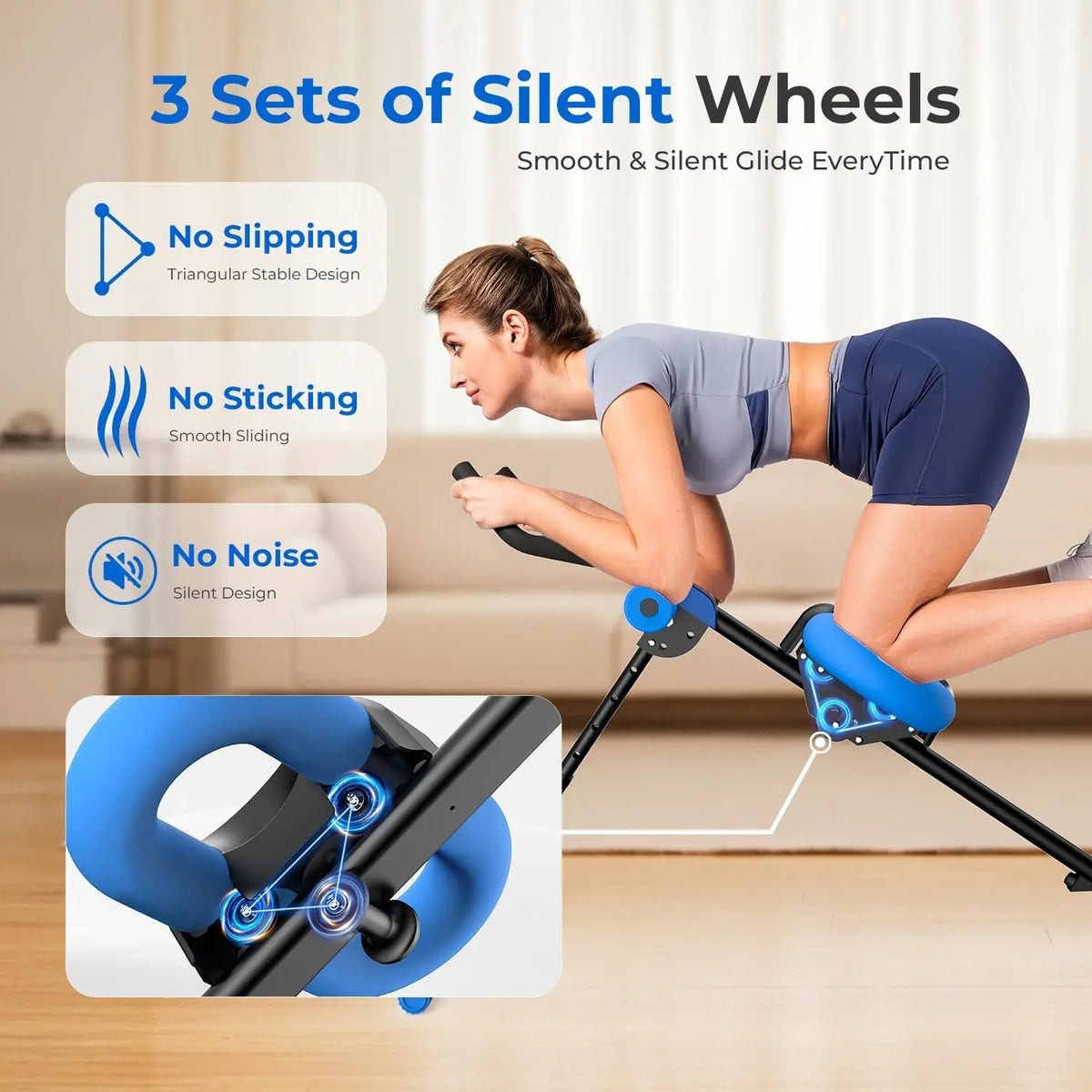 Ab Machine, Adjustable Ab Trainer Machine for Abs Workout at Home Gym, Foldable, Knee Protection, LCD Monitor, Device Holder, 400 Lbs,Abdominal Trainer for Stomach Workout