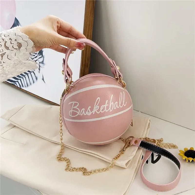 Hot Selling Ladies Spherical Bag Personality Basketball Bag New Shoulder Messenger Bag Korean round Bag Women'S Bag