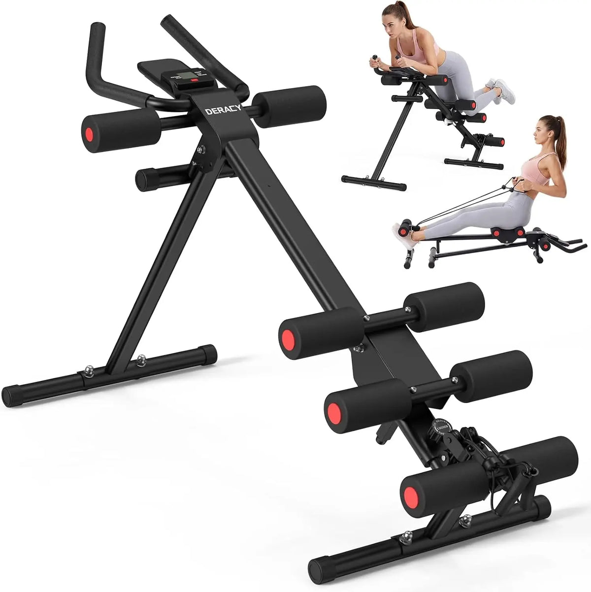 Ab Workout Machine Adjustable Ab Trainer Abdominal Trainer for Home Gym Foldable Ab Crunch Machine for Core 440 LBS