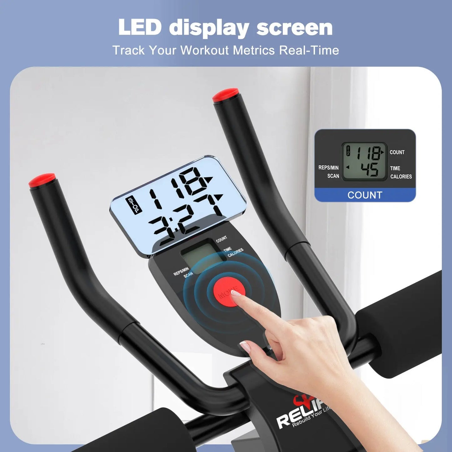 AB Workout Machine Abdominal Trainer Foldable Ab Cruncher Strength Training
