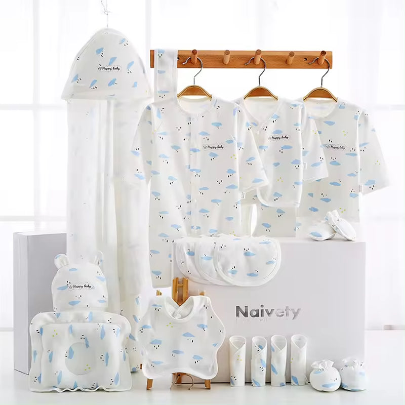 New Born Baby High Quality Boutique Luxury Plain Newborn 100% Cotton Clothing Gift Box Set