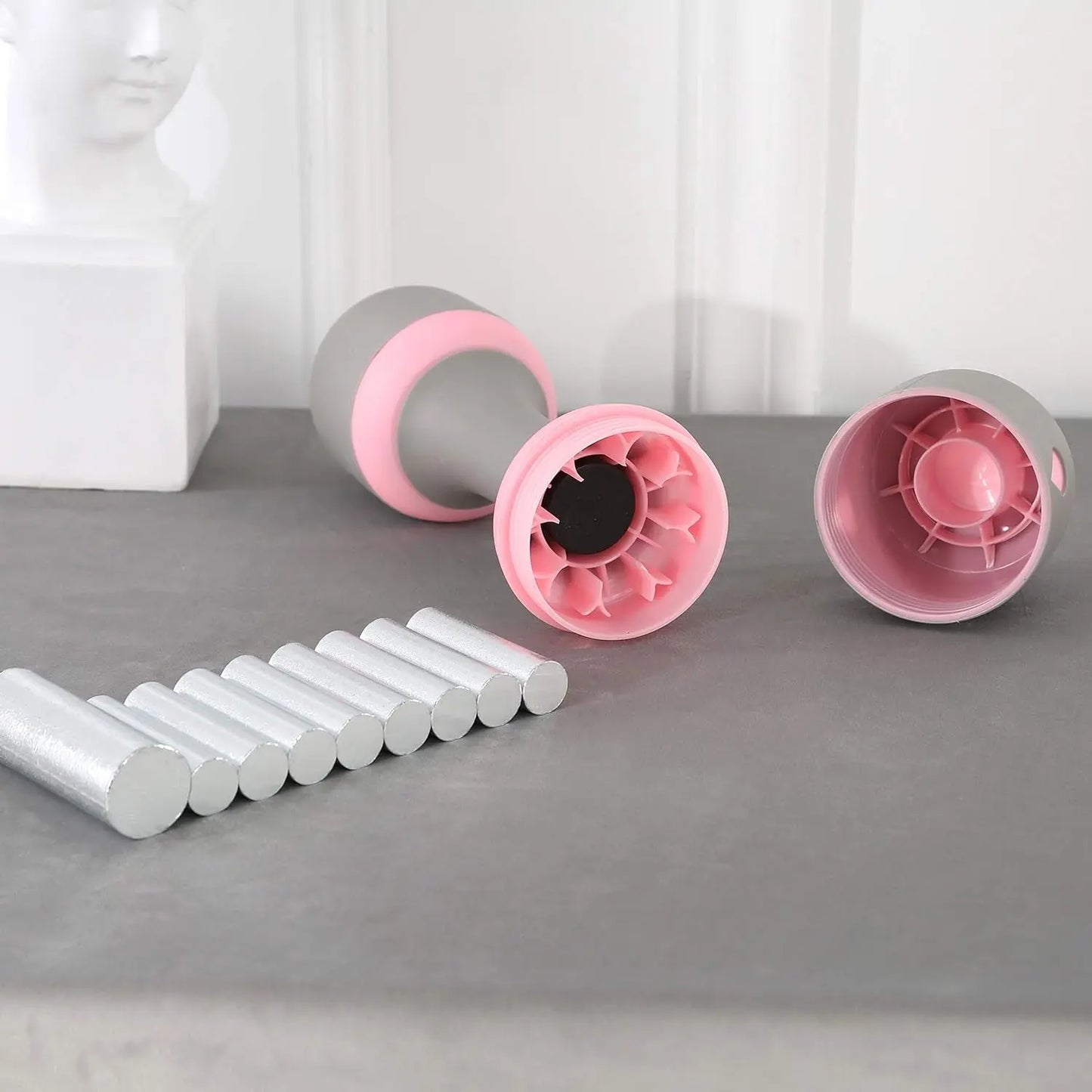 Dumbbell Set, Weight Adjustable, No-Screw Needed, Fitness Home Exercise