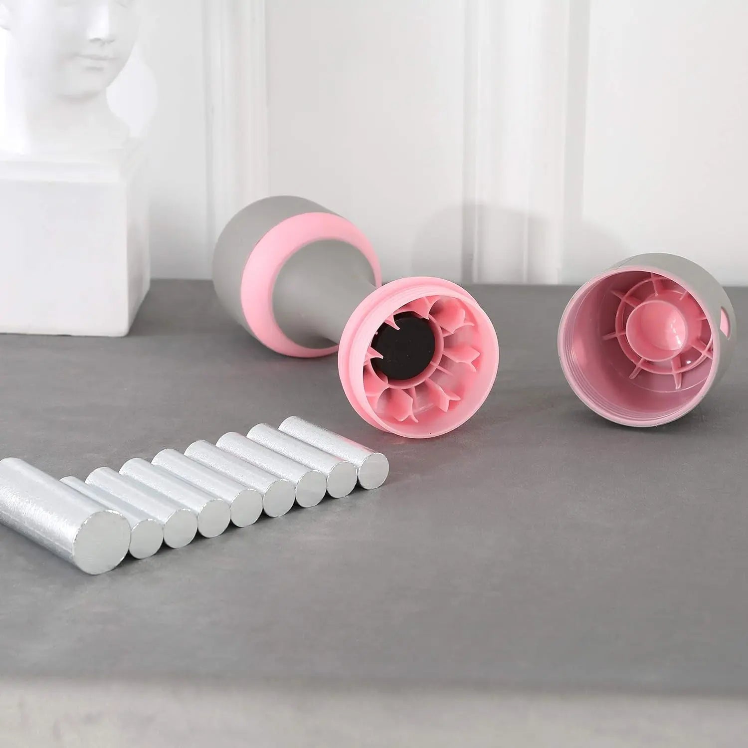 Dumbbell Set, Weight Adjustable, No-Screw Needed, Fitness Home Exercise