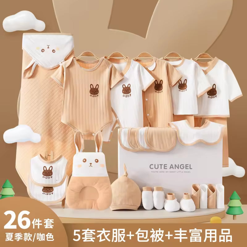 Baby Clothes Outfit Gift 22 Pcs 24 Pcs 26 Pcs Baby Pajamas Set 100% Cotton Newborn Gift Set Box Baby Clothing Gift Set