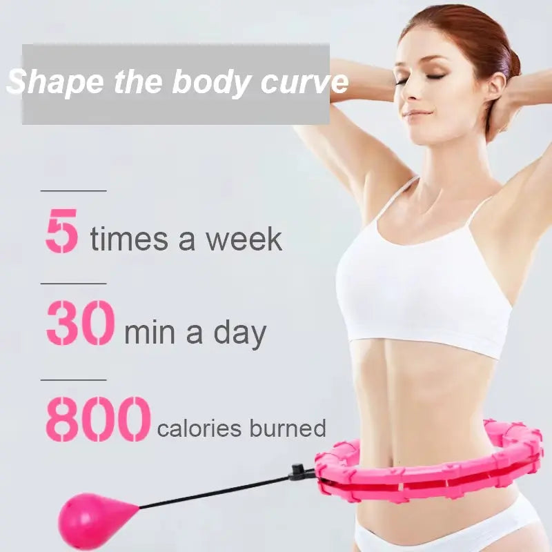 24 Sections Smart Sport Hoop Adjustable Thin Waist Massager Exercise Gym Circle Ring Fitness Equipment Waist Easy Weight Loss