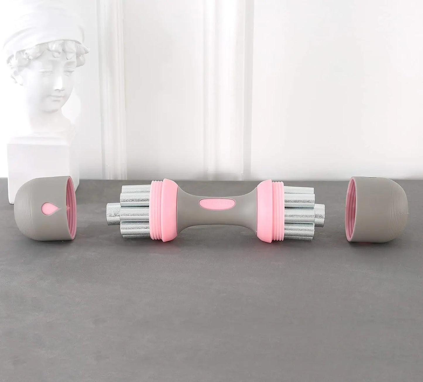 Dumbbell Set, Weight Adjustable, No-Screw Needed, Fitness Home Exercise