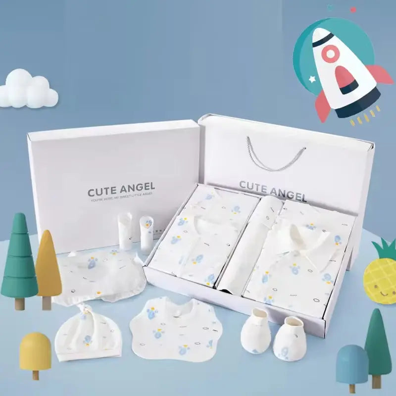 Wholesale 19Pcs 24Pcs Solid Newborn Baby Birth Gift Set Baby Clothes Gift Box Set Infant 100% Cotton Baby Gift Set