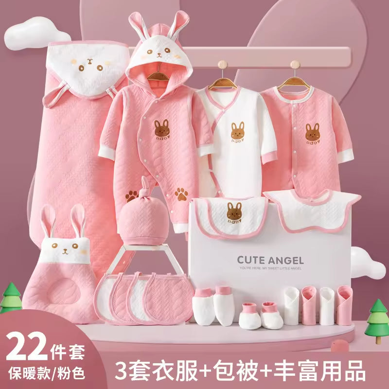 Baby Clothes Outfit Gift 22 Pcs 24 Pcs 26 Pcs Baby Pajamas Set 100% Cotton Newborn Gift Set Box Baby Clothing Gift Set