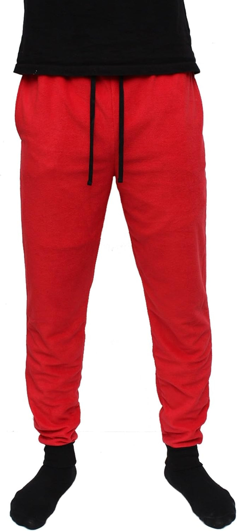 Mens Fleece Pajama Jogger Slim Fit (Lounge Pants) Ultra Soft Fabric with Draw String